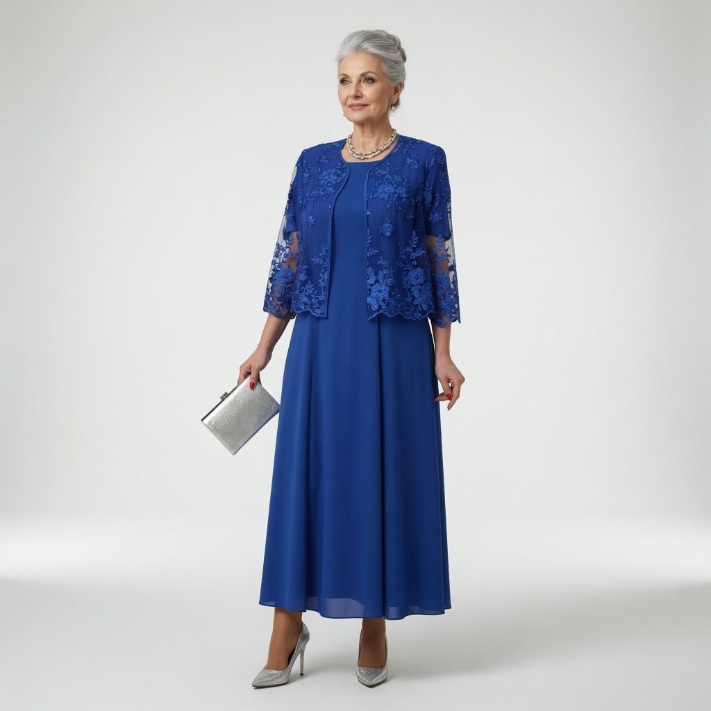 Victorine™ — Vestido largo de ceremonia elegancia floral refinada
