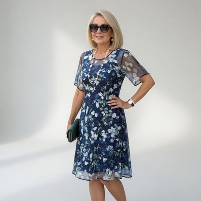 Wulfhilde™ — Vestido de chifón floral elegancia atemporal