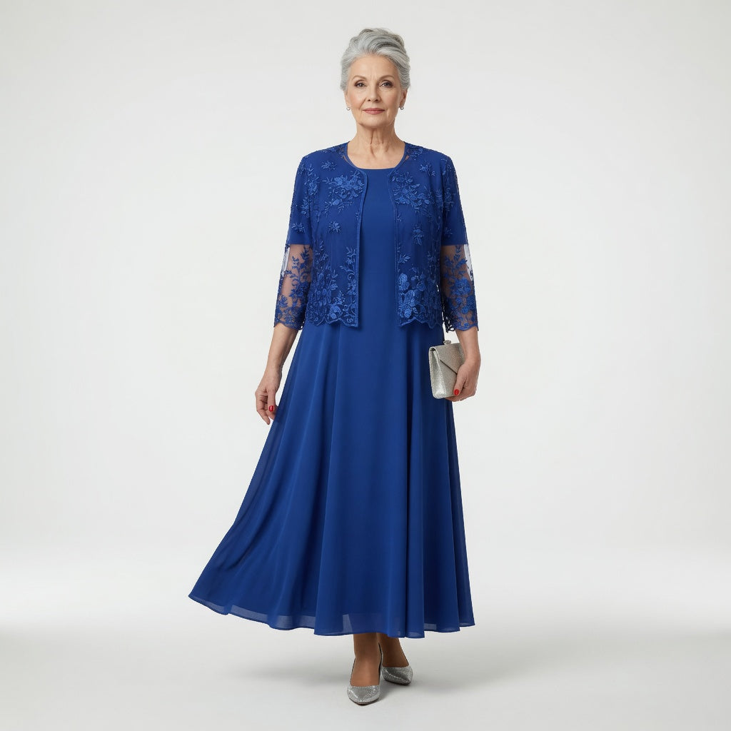 Victorine™ — Vestido largo de ceremonia elegancia floral refinada