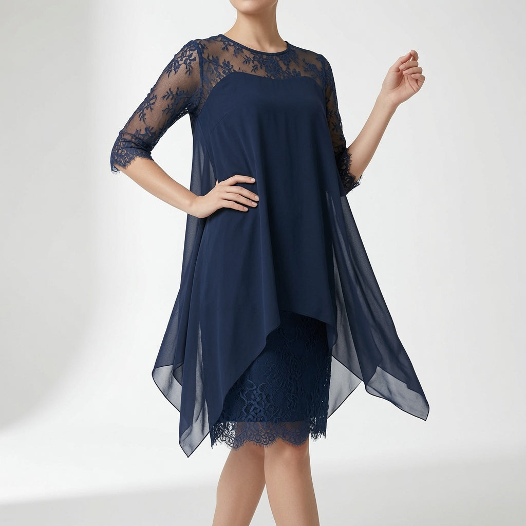 Évangéline™ — Vestido de encaje fluido elegancia atemporal