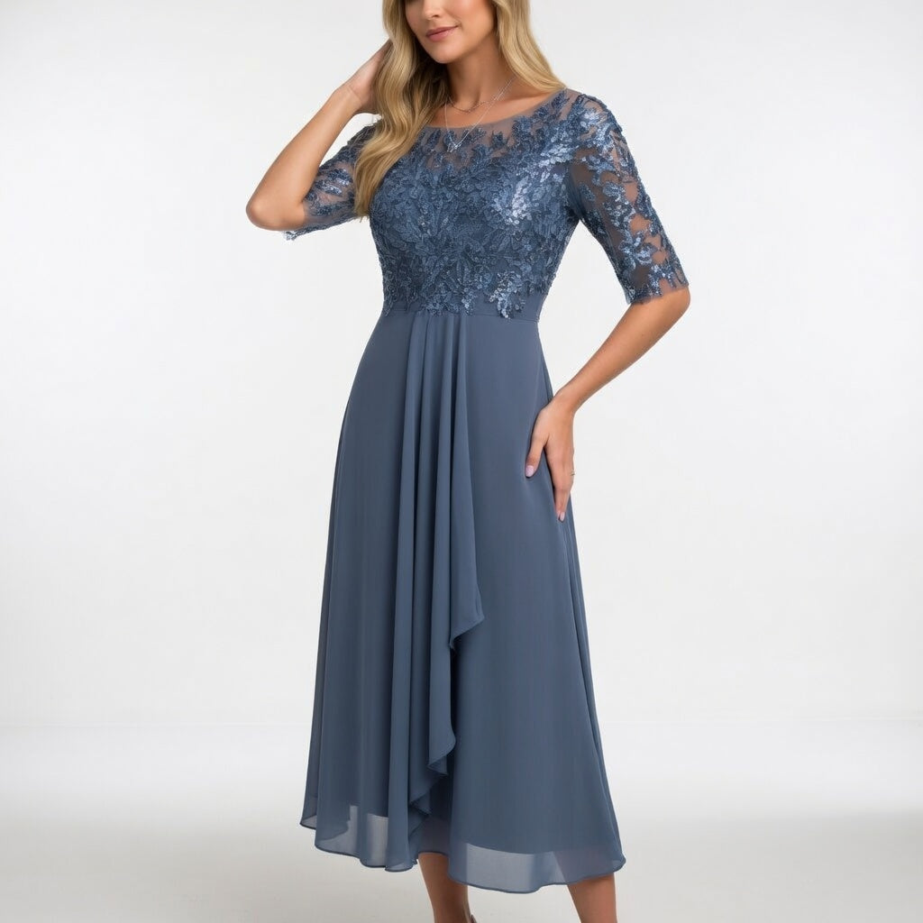 Séraphine™ — Vestido midi de encaje elegancia atemporal