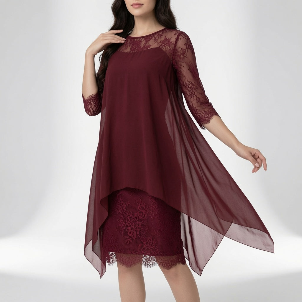 Évangéline™ — Vestido de encaje fluido elegancia atemporal