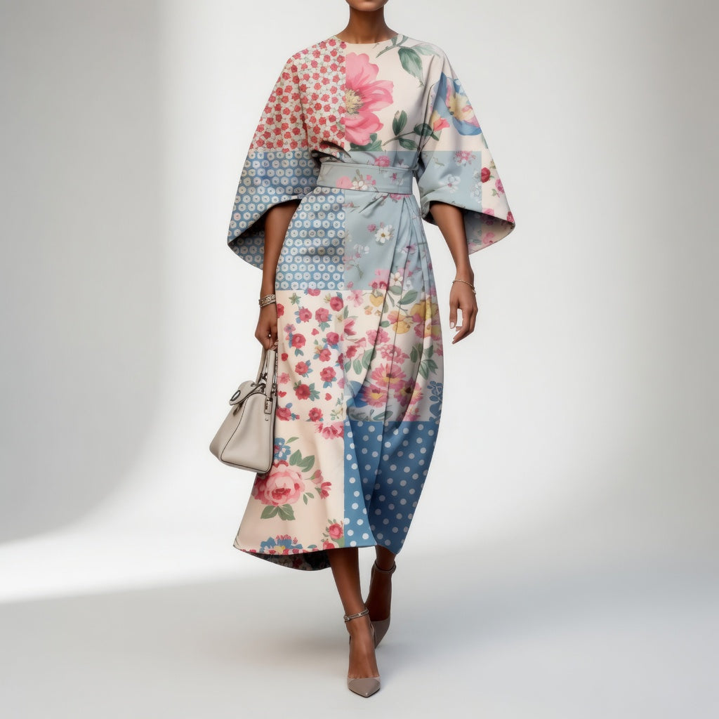 Mirabelle™ – Vestido kimono floral, gracia oriental