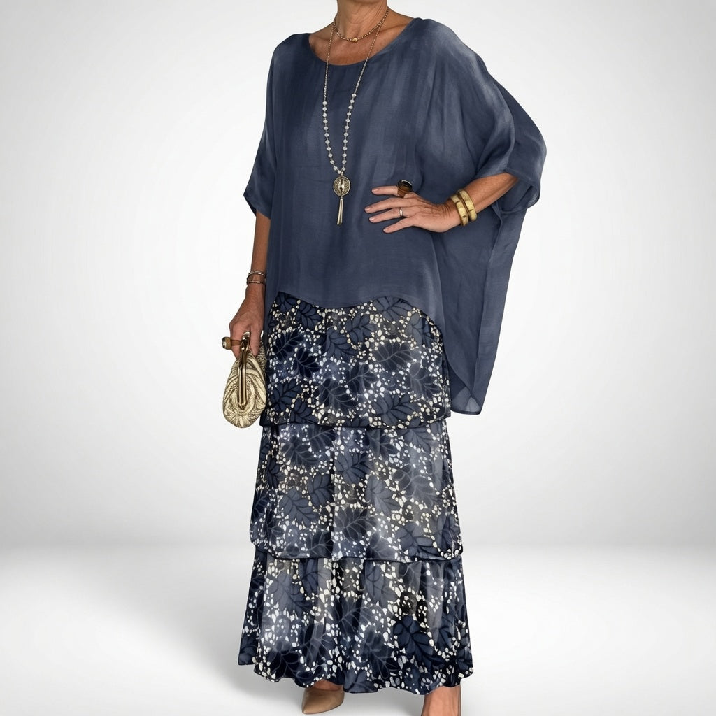 Émeline™ — Vestido maxi fluido con volantes boho