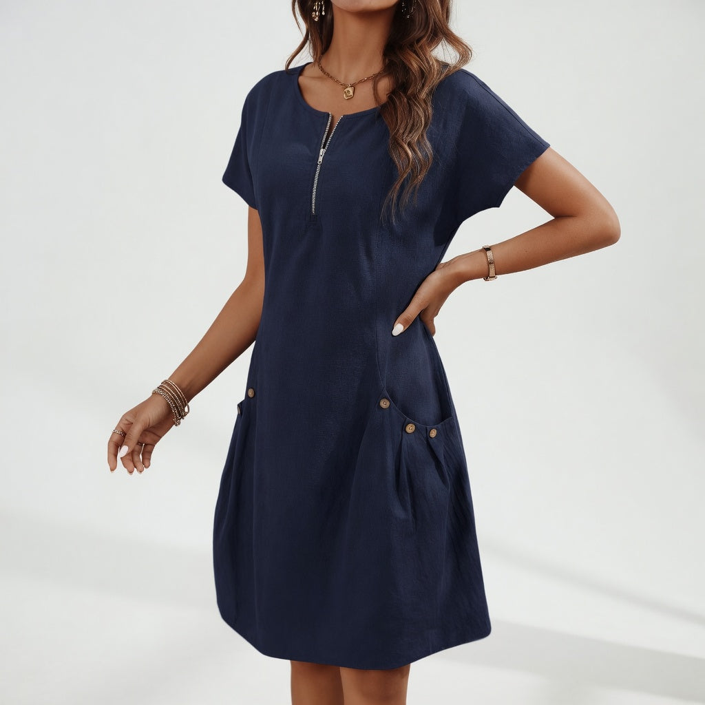 Célestelle™ — Vestido corto 100% algodón frescura natural