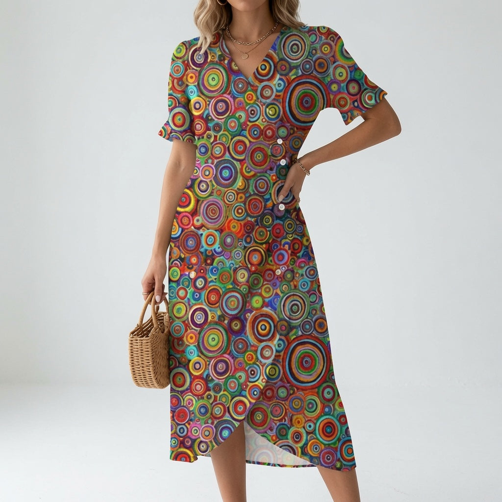 Maësylia™ — Vestido cruzado floral elegancia veraniega