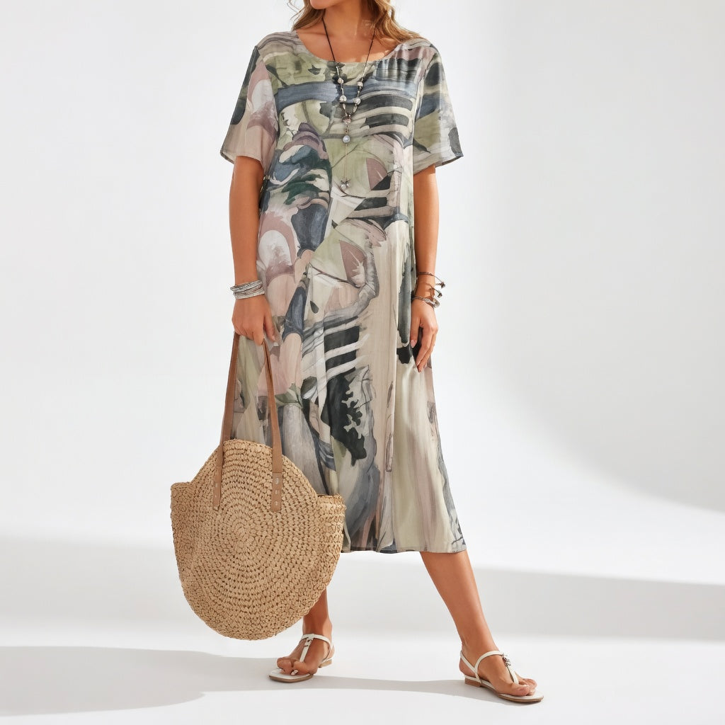 Azéloria™ — Vestido largo artístico elegancia fluida