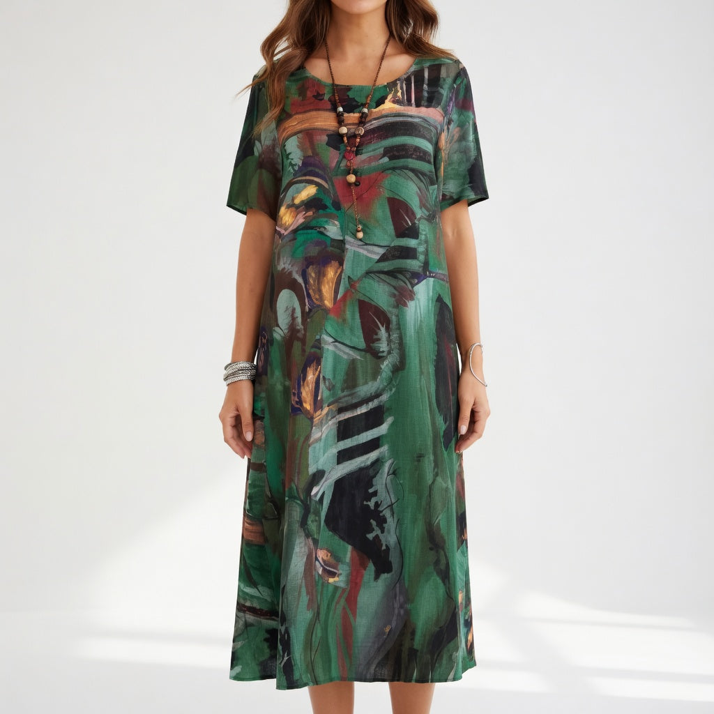 Azéloria™ — Vestido largo artístico elegancia fluida