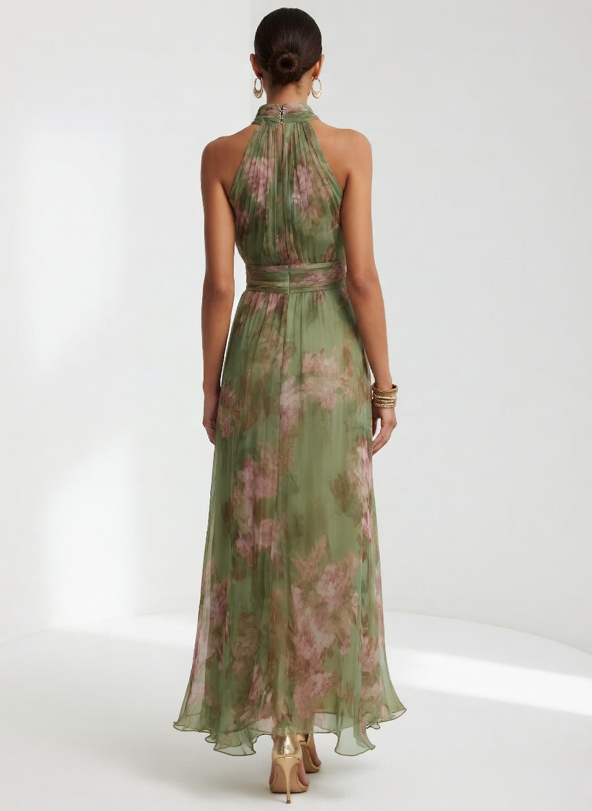 Roséline™ — Vestido largo floral elegante aéreo