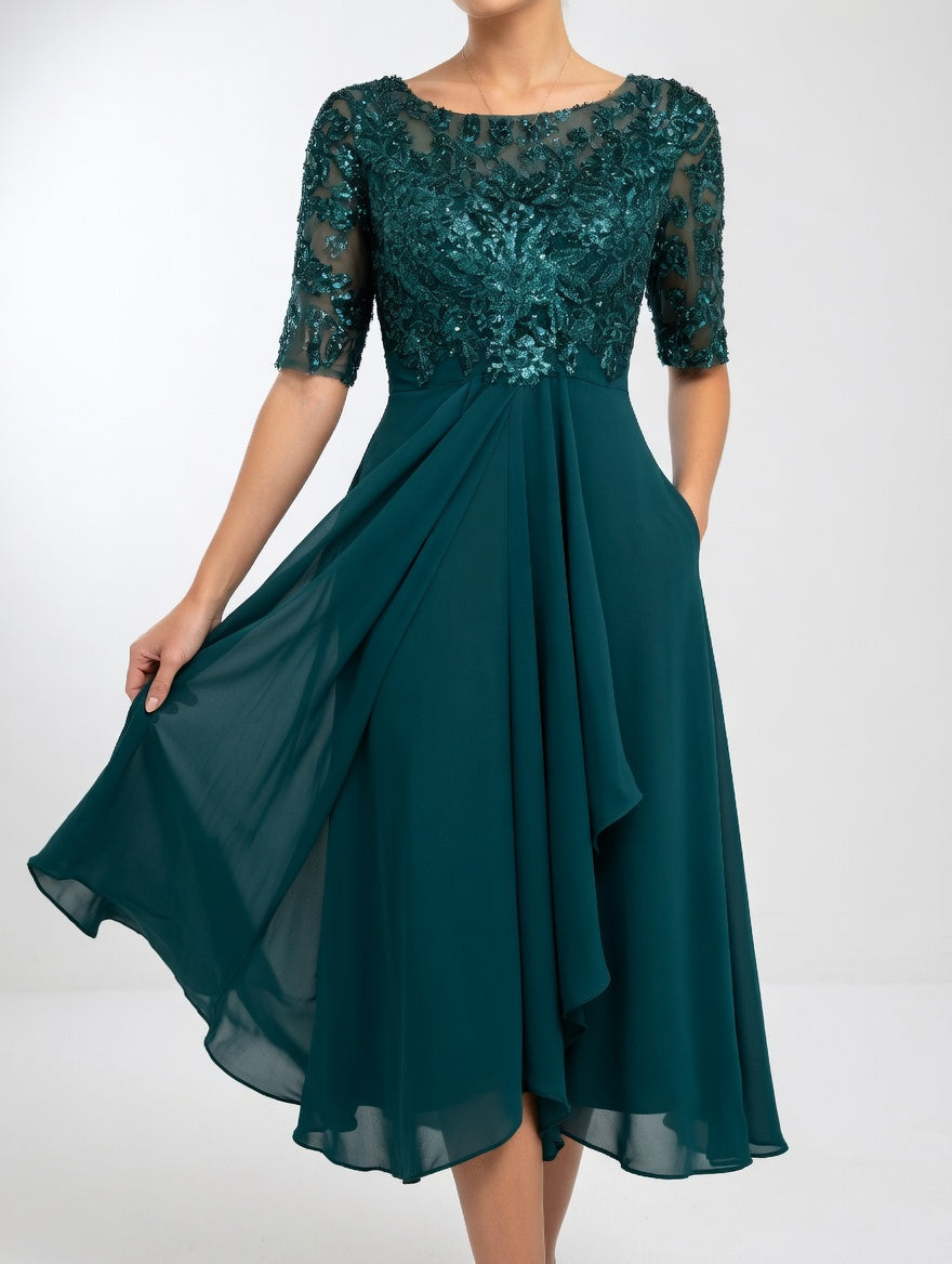 Séraphine™ — Vestido midi de encaje elegancia atemporal