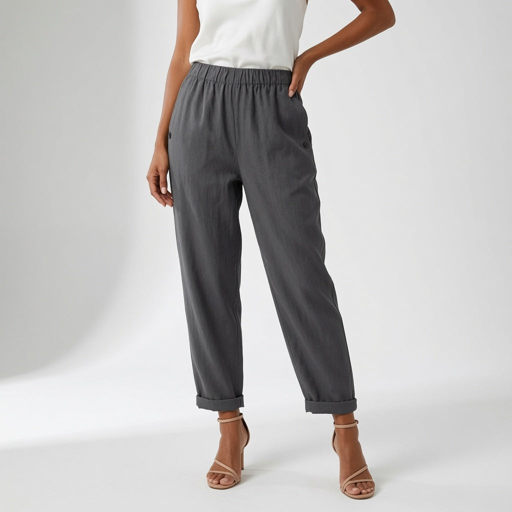 Azélyne™ — Pantalón fluido de lino, confort estival