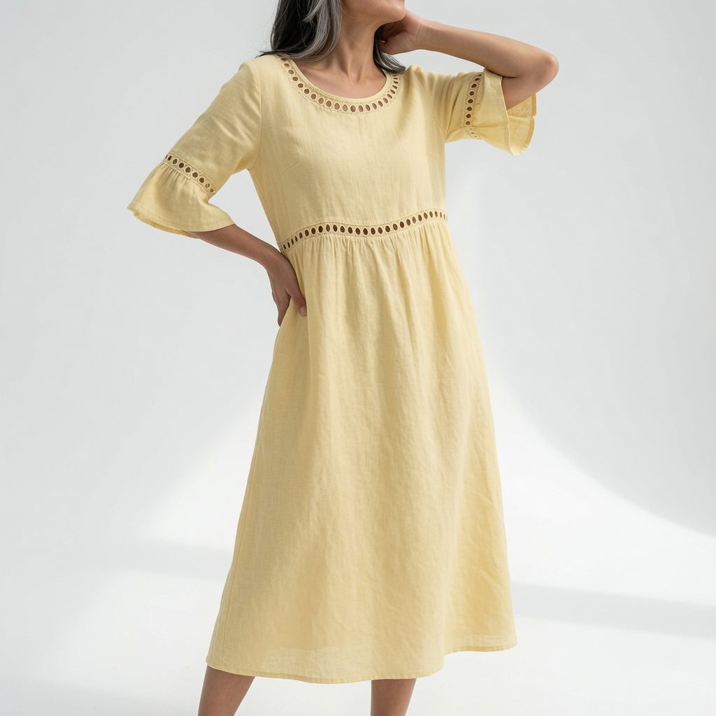 Lysévora™ — Vestido midi fluido elegancia veraniega