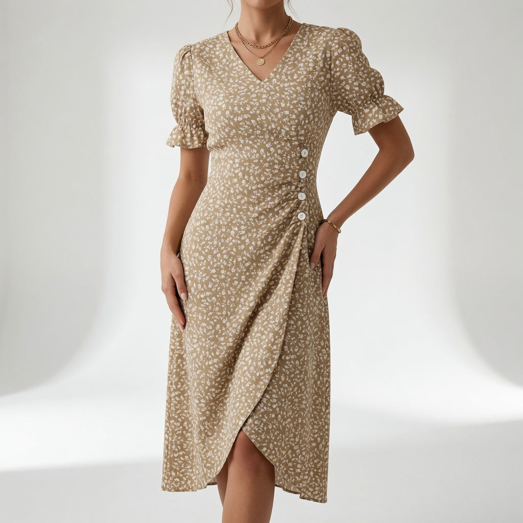 Maësylia™ — Vestido cruzado floral elegancia veraniega