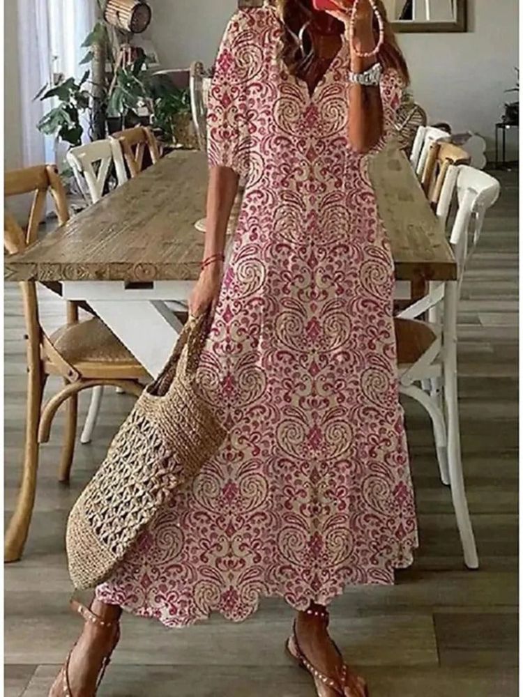 Élodie™ — Vestido maxi floral aterciopelado elegante