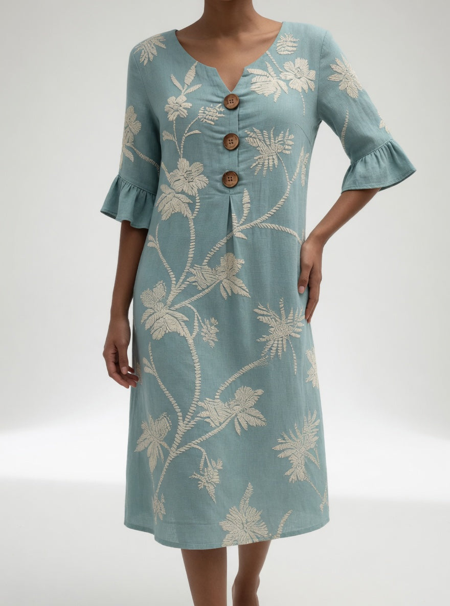 Lénora™ — Vestido midi floral libertad veraniega
