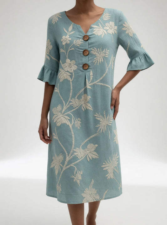Lénora™ — Vestido midi floral libertad veraniega