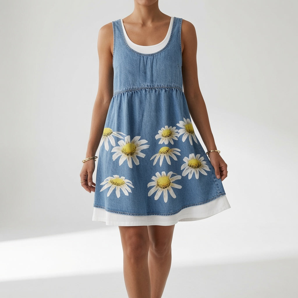 Marélia™ — Vestido denim fluido encanto diario