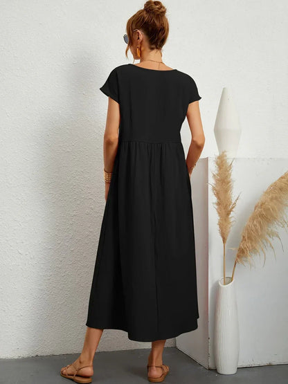 Gabrielle™ — Vestido midi fluido elegancia atemporal