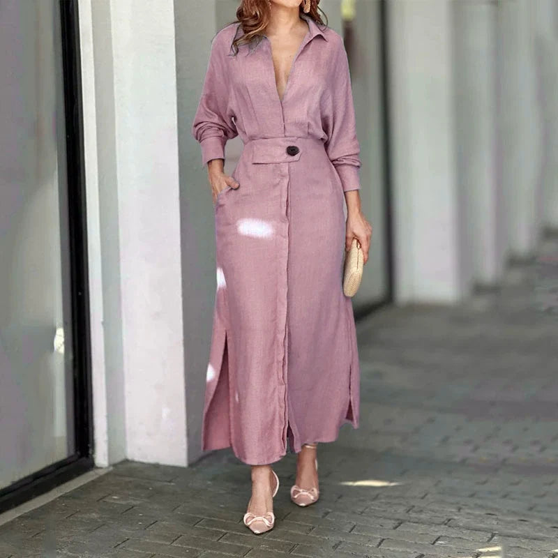 Aurélia™ — Vestido largo fluido elegancia natural