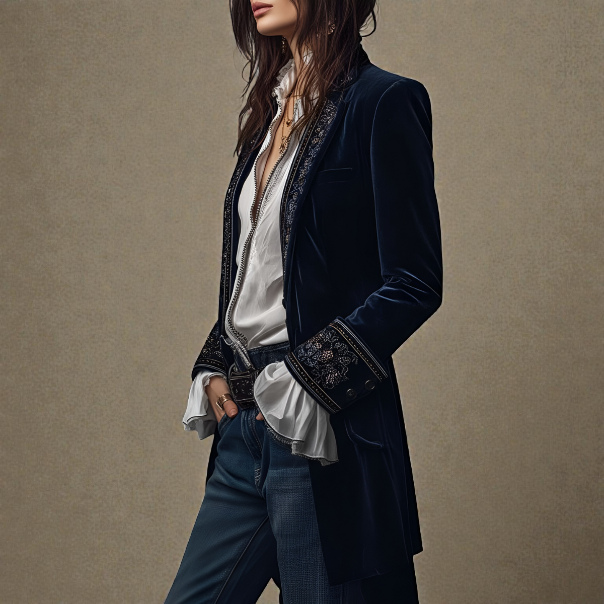 Elisa™ | Chaqueta de terciopelo sintético