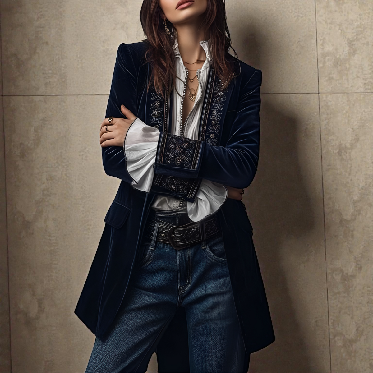Elisa™ | Chaqueta de terciopelo sintético
