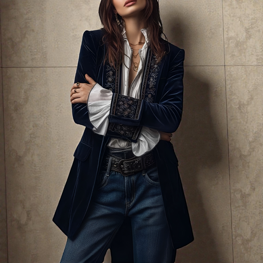 Elisa™ | Chaqueta de terciopelo sintético