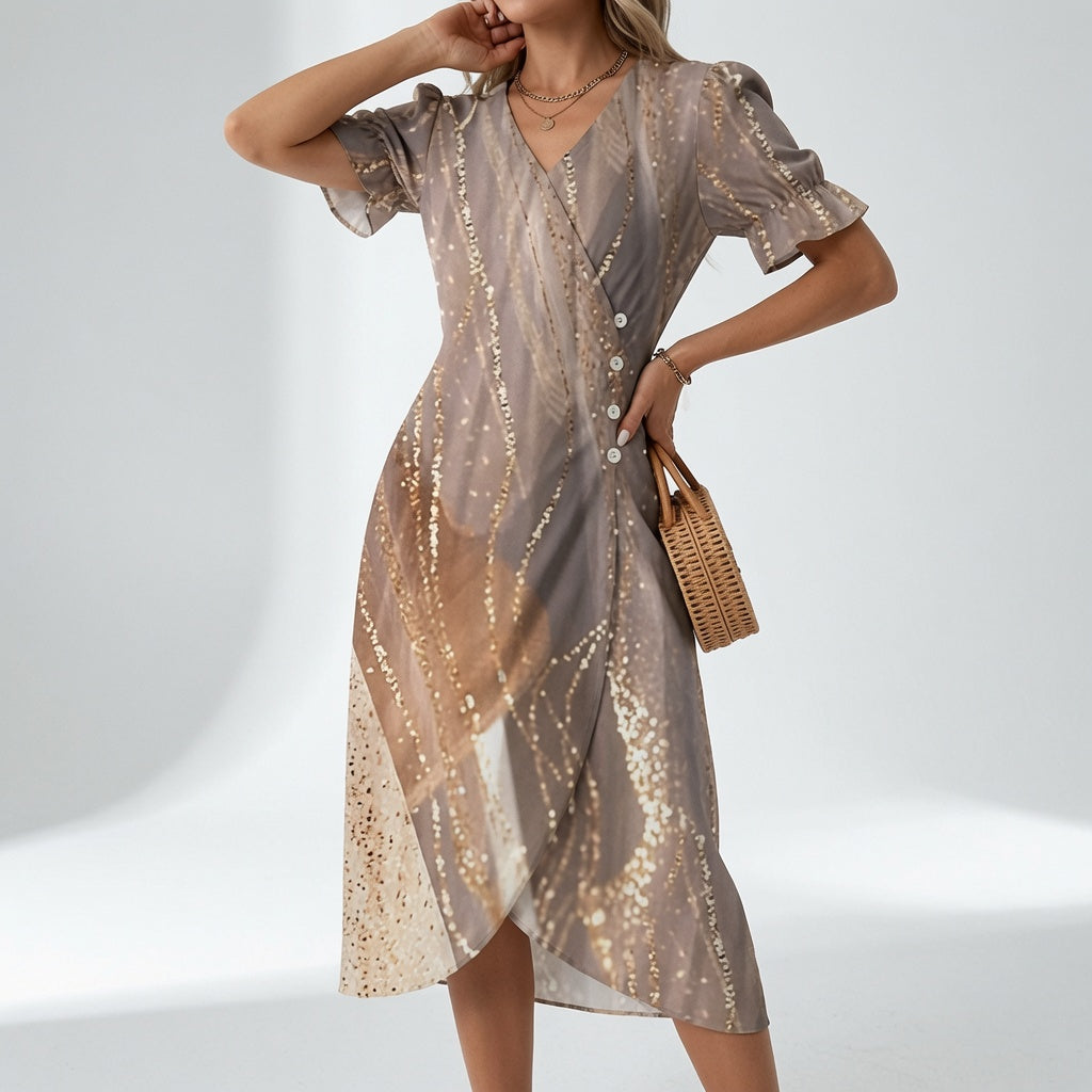 Maësylia™ — Vestido cruzado floral elegancia veraniega