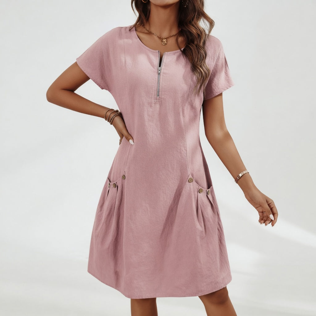 Célestelle™ — Vestido corto 100% algodón frescura natural