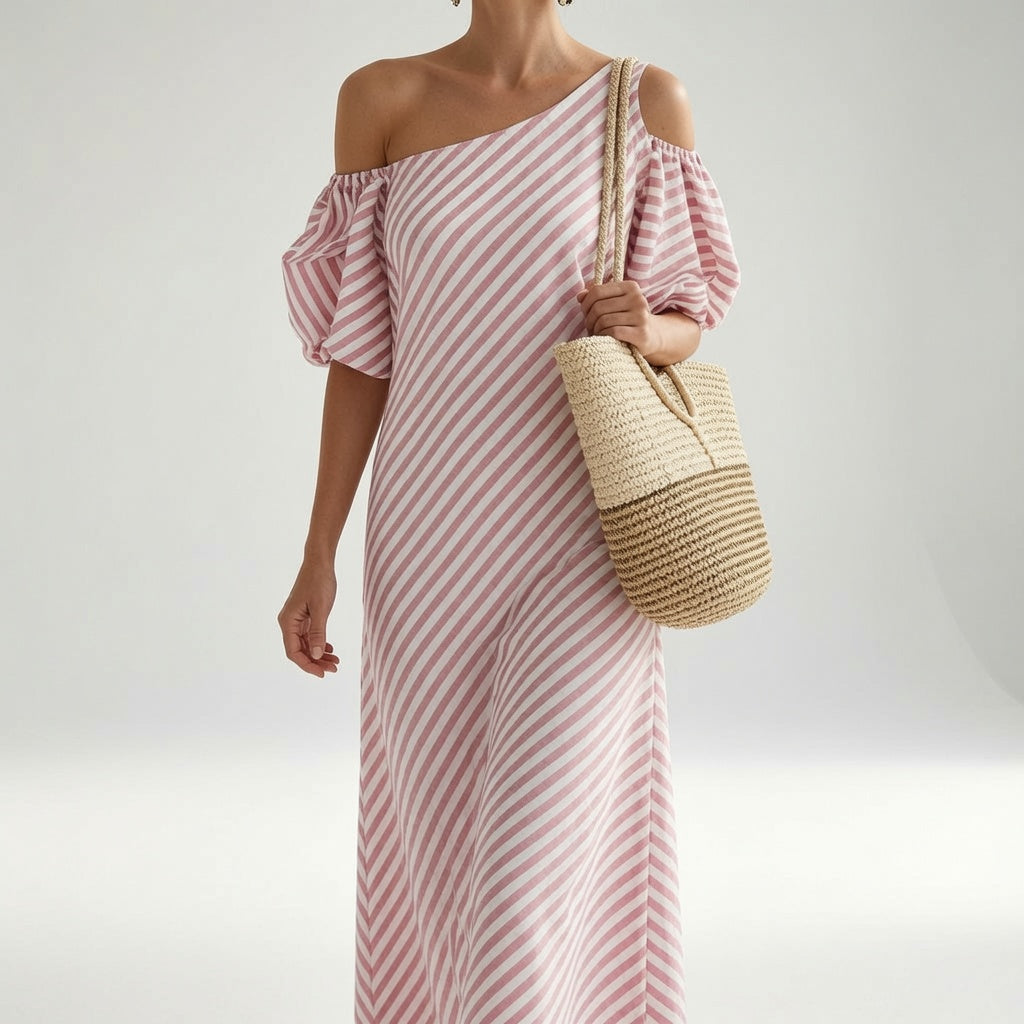Soléa™ — Vestido hombros descubiertos elegancia veraniega