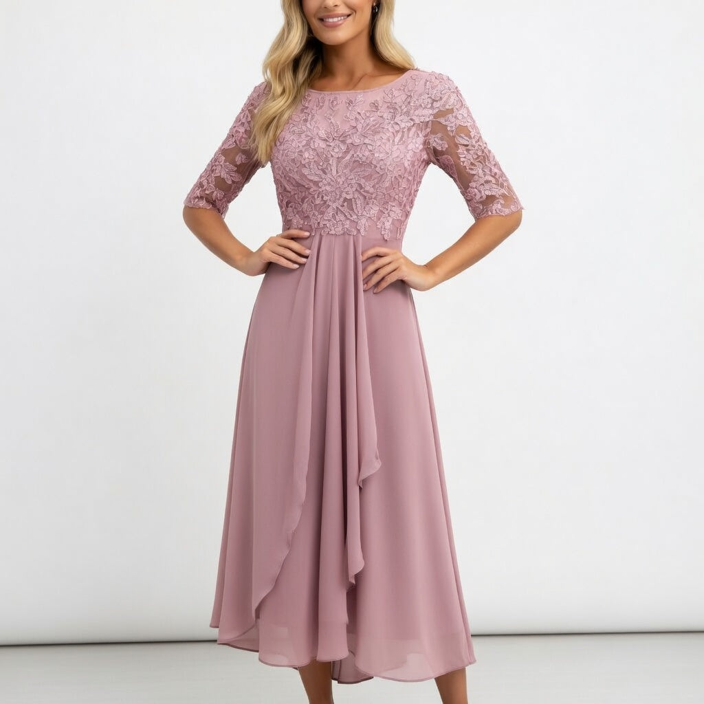 Séraphine™ — Vestido midi de encaje elegancia atemporal