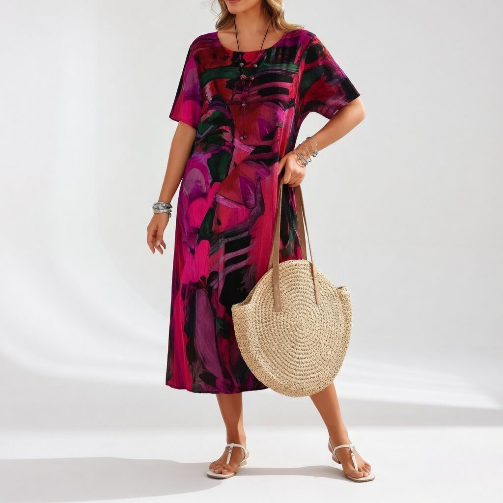 Azéloria™ — Vestido largo artístico elegancia fluida