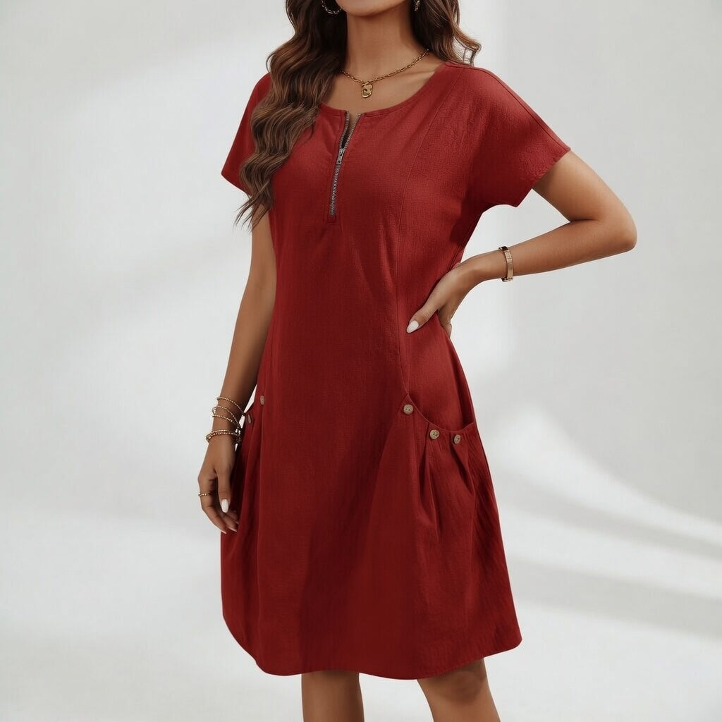 Célestelle™ — Vestido corto 100% algodón frescura natural