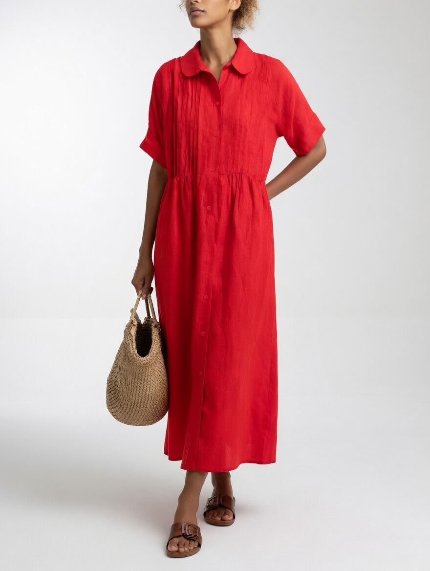 Lysandra™ — Vestido camisero fluido veraniego
