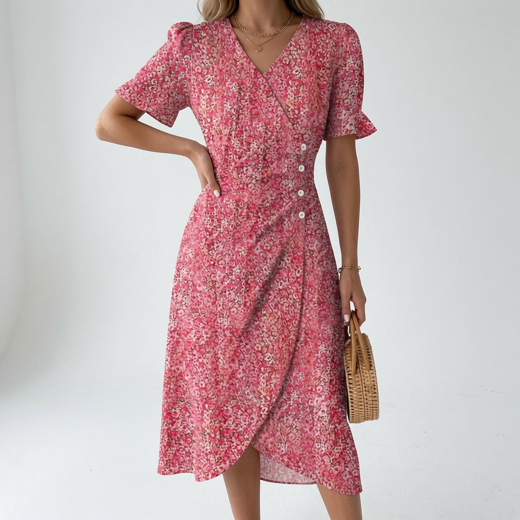 Maësylia™ — Vestido cruzado floral elegancia veraniega