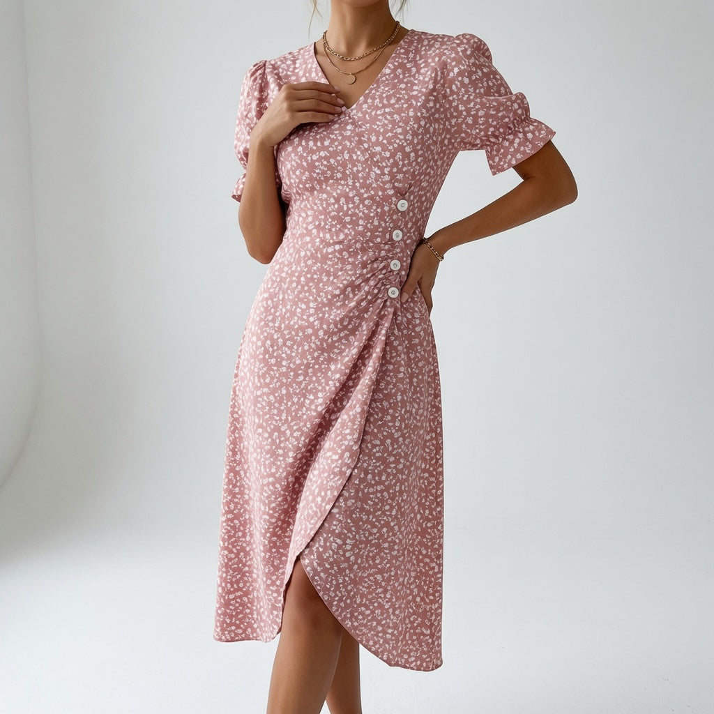 Maësylia™ — Vestido cruzado floral elegancia veraniega