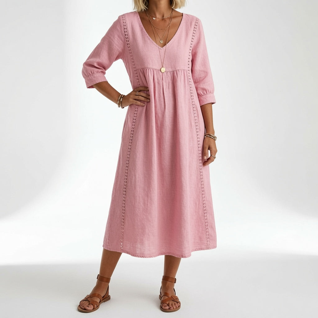 Éléonisse™ — Vestido midi fluido elegancia natural
