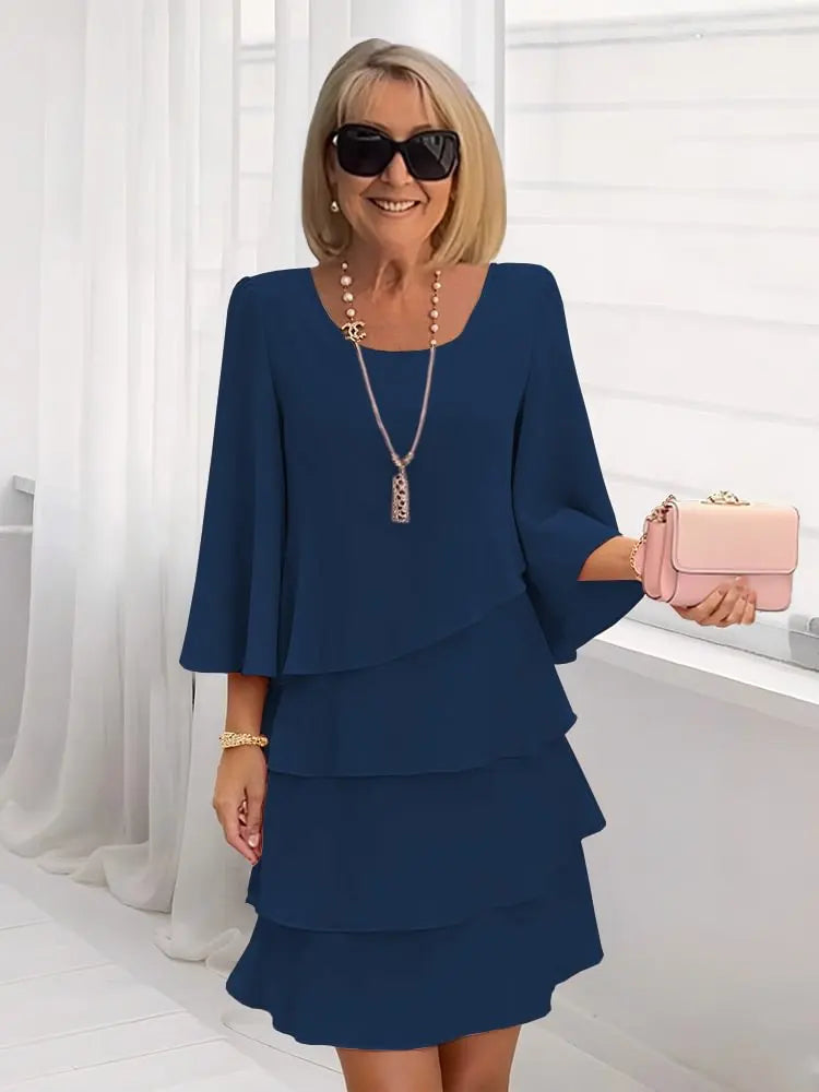 Casandra | Elegante vestido con volantes y máxima comodidad