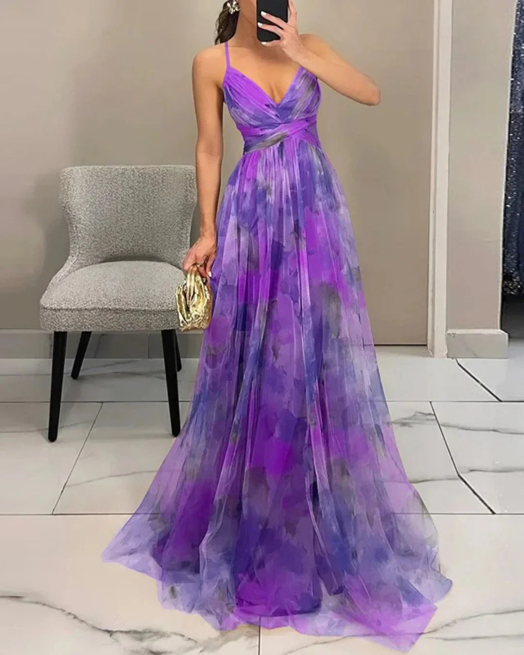 Gisela | Encantador maxivestido con estampado floral