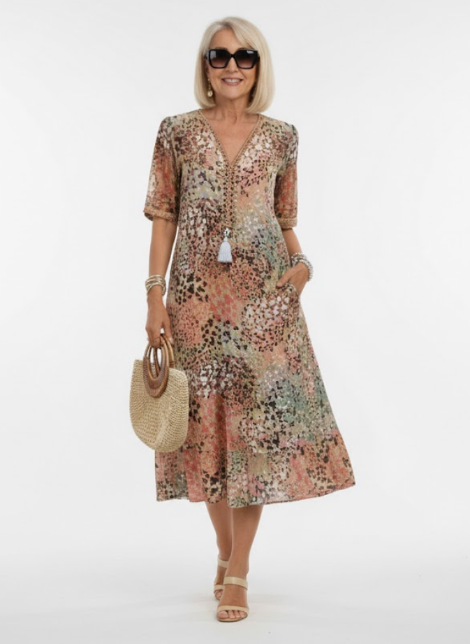 Florentine™ — Vestido midi floral fluido elegante