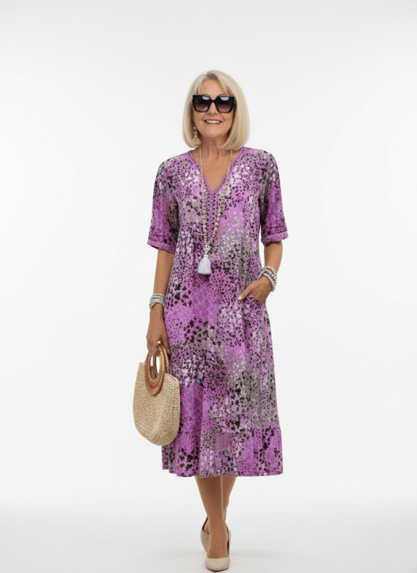 Florentine™ — Vestido midi floral fluido elegante