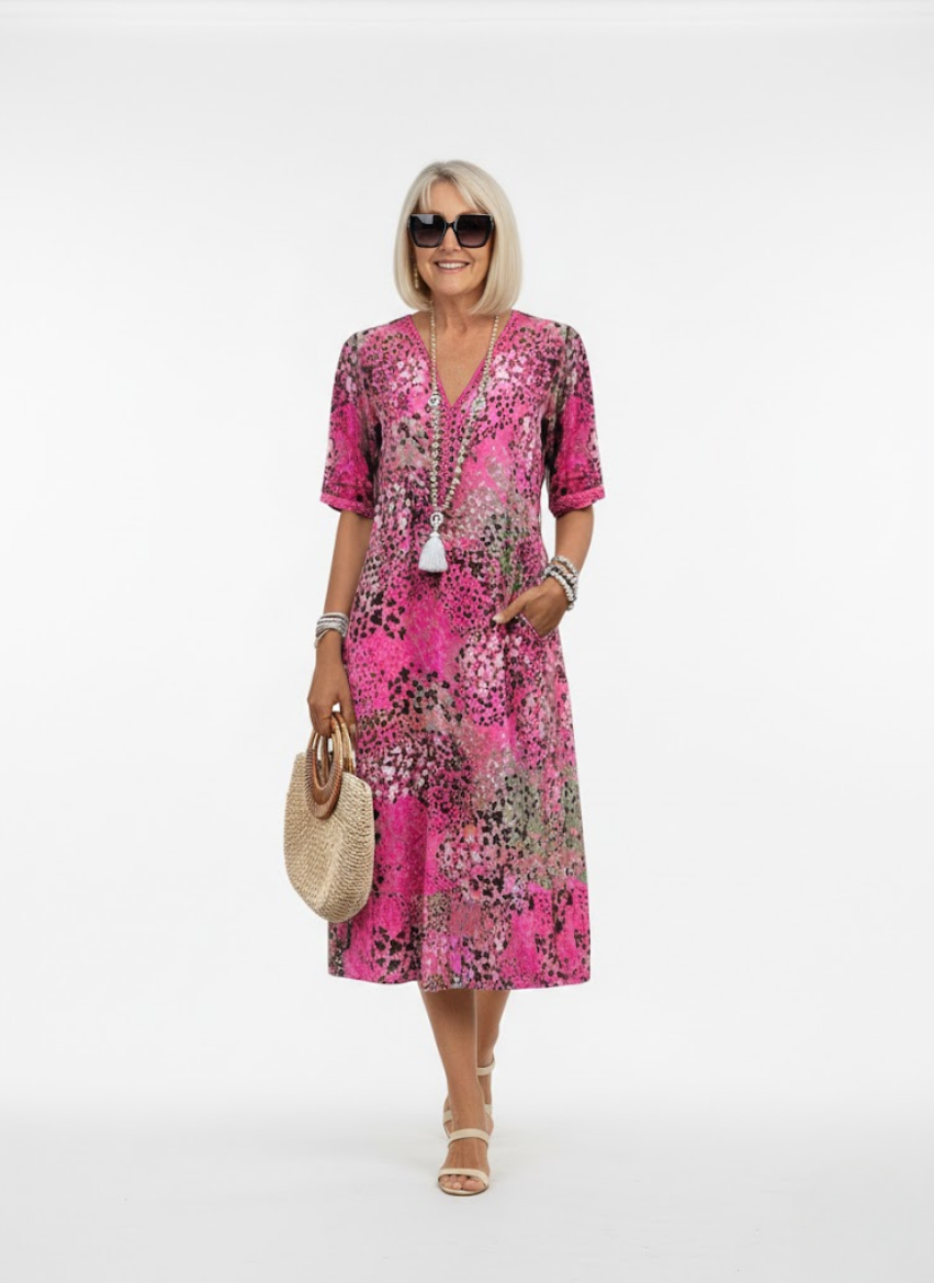 Florentine™ — Vestido midi floral fluido elegante