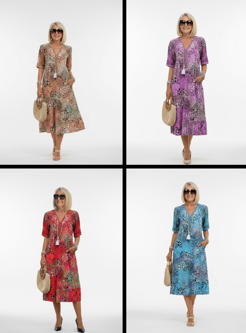 Florentine™ — Vestido midi floral fluido elegante