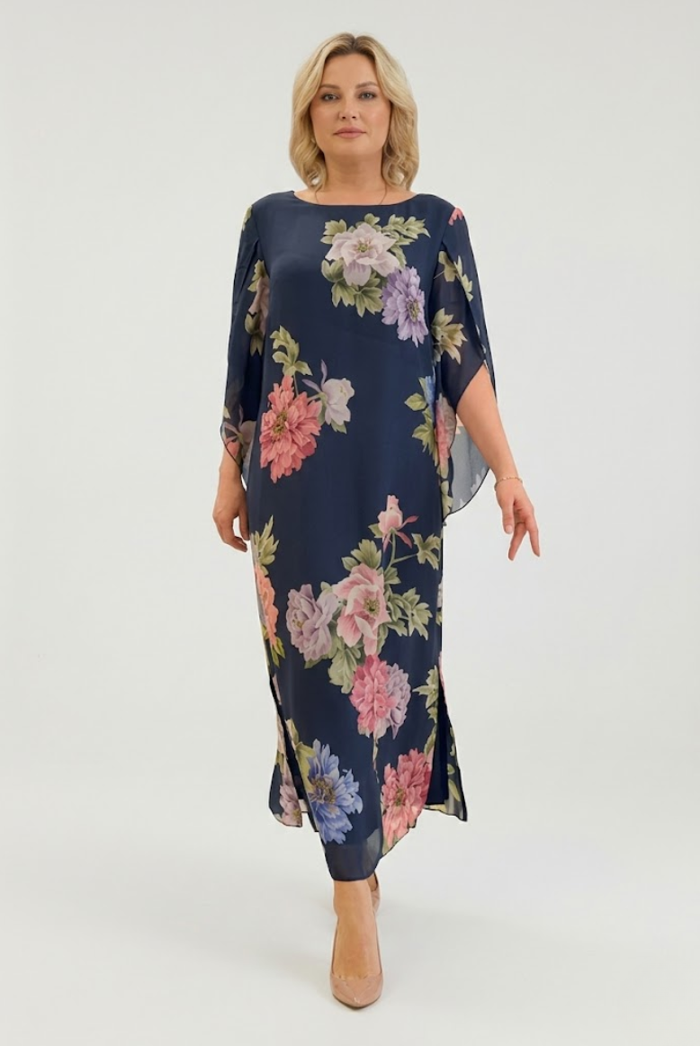 Marianne™ — Vestido maxi floral elegante fluido