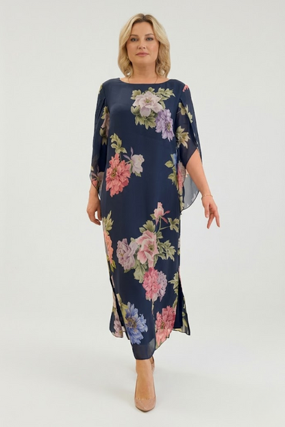 Marianne™ — Vestido maxi floral elegante fluido