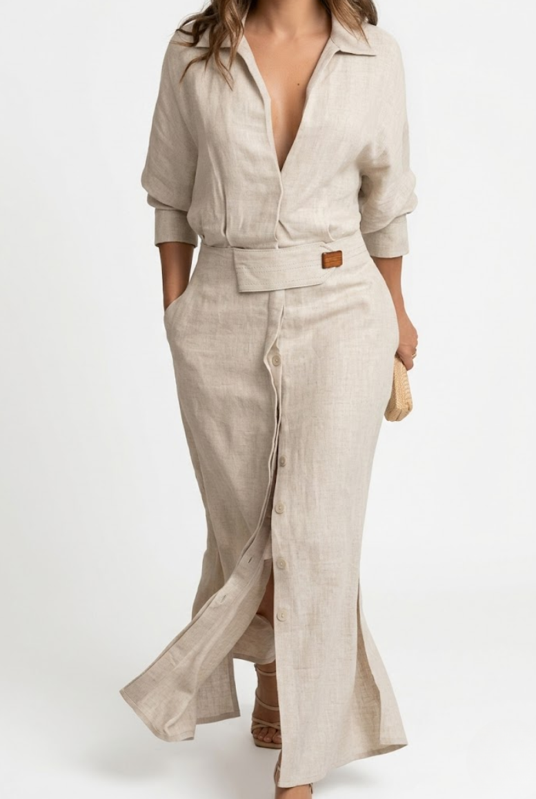 Aurélia™ — Vestido largo fluido elegancia natural