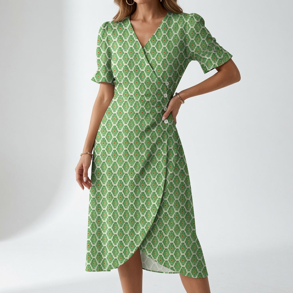 Maësylia™ — Vestido cruzado floral elegancia veraniega