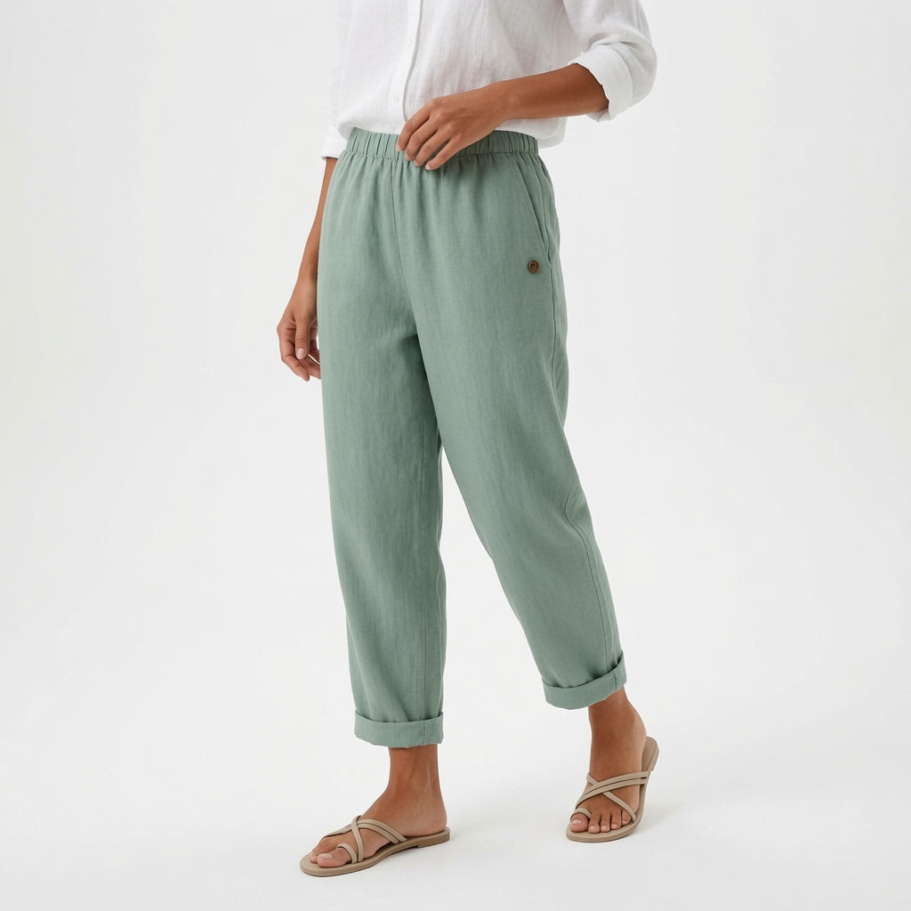 Azélyne™ — Pantalón fluido de lino, confort estival