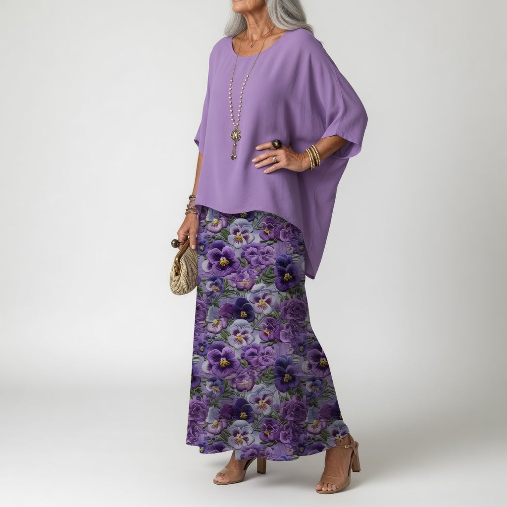 Émeline™ — Vestido maxi fluido con volantes boho