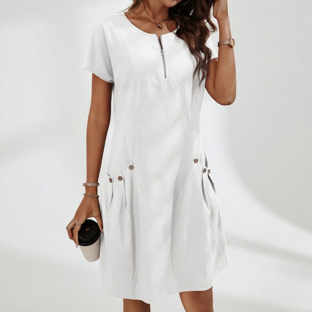 Célestelle™ — Vestido corto 100% algodón frescura natural