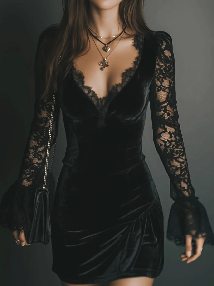 Orinthia™ — Vestido de terciopelo con encanto magnético